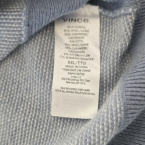 Vince Men's Soft Blue Crewneck Sweater
